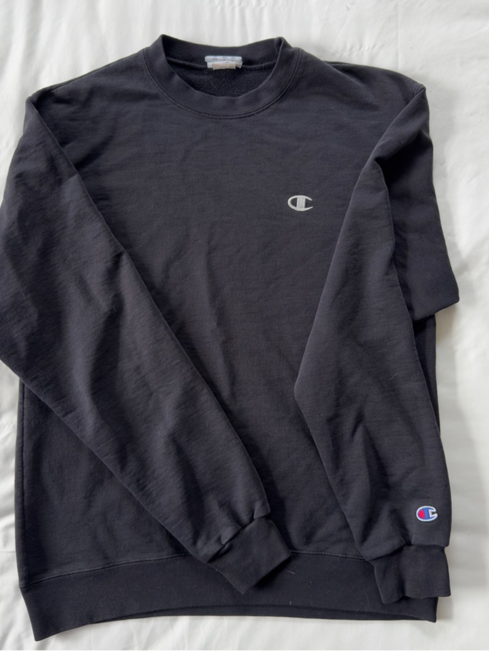 Men's Champion Black Crewneck Sweatshirt